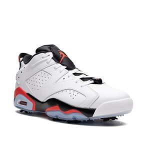 NWT Air Jordan 6 Low Golf Shoes, White Infrared, Men’s 9/Women’s 10.5